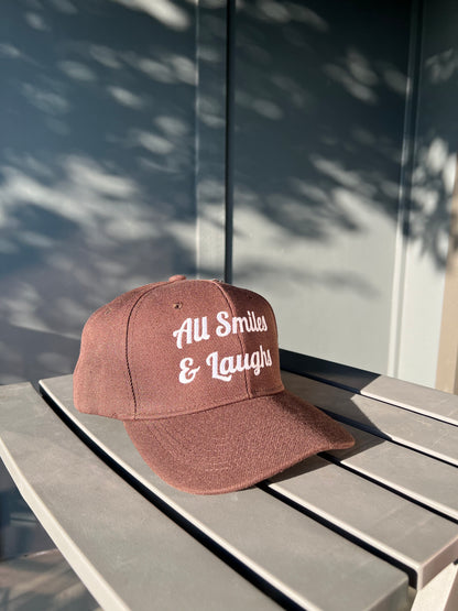 Brown & White Snapback Hat